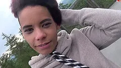 german amateur ebony teen public fuck outdoor