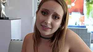 POV homemade video of horny Laney Grey giving head and riding