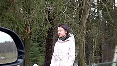 Vendula Opatrilova blowing a hard stranger's dick in the car