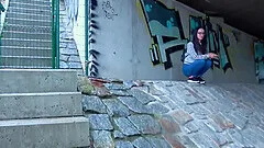 Beautiful Sasha Sparrow is the real queen of a blowjob and outside sex