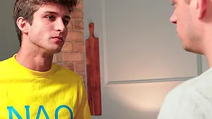 Passionate anal sex in the morning between two handsome gay dudes