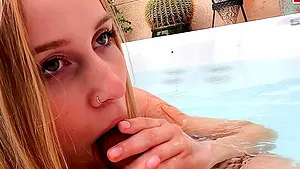 German blonde 1 teen outdoor pov