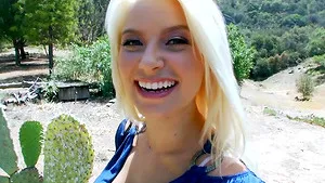 Blonde girl Anikka Albrite gets her hands on a big black cock