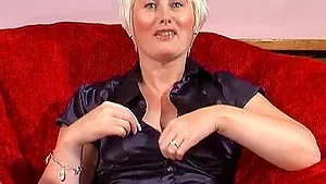 Nasty mature Sexy Saucy Sally loves fingering her wet cunt