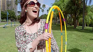 Small tits stranger Lilith Addams drops her clothes and gives head