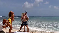 Group fuck at the beach is more funnier with horny Katrin Wolf