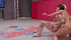 After a match Charlotte Sartre wants to fuck London River with sex toy