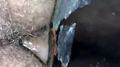 Fucked at the gloryhole another creampie