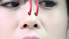 BDSM JAV Yuu Kawakami CMNF Nose Hook Blowjob