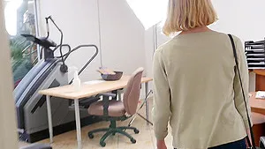 Interracial fucking on the office table with small tits Chloe Cherry