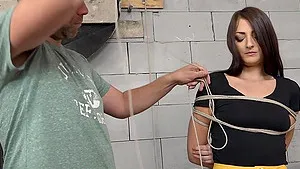 Tied up Katy Rose moans while getting pleased with a vibrator