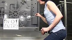 white vibrator can please the sexual desires of horny Ally Style