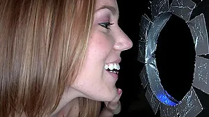 Interracial fucking in the gloryhole stall with sexy Lizzie Tucker