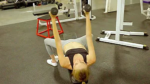 Skinny amateur Ava Parker works out and gets fucked balls deep