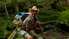 Smoking babe in the woods gets rammed hard