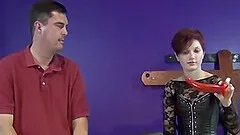 This older guy is quite experienced when it comes to pegging but this is his first time on camera!