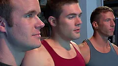 Hardcore garage gay group fuck with horny teen muscled dudes