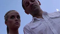 Cuckold doesnt stop his girlfriend having sex with stranger