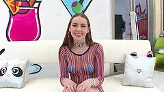 Naomi Blue's first anal pounding and creampie