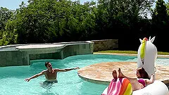 For this sexygirl Lady Bug nothing is better than rough sex by the pool