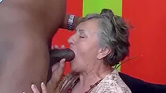 my chubby hairy bush grandma enjoys her first big black cock interracial porn lesson