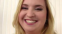 Blonde Plumper Babe Nikky Wilder Teases Her Pussy with a Dildo and Vibrator