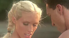 Handsome and strong dude fucks amazing Cassie Young in the nature