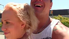 Shaved and dirty blonde gets her pussy and butt fucked by her boyfriend