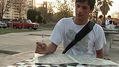 Skinny teen gay dudes pound each other hardcore at a hotel room