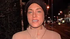 Blue eyed beauty Aaliyah missionary fucked in leather boots