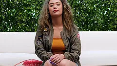 Outside sex experience by the pool is memorable for adorable chick Ava