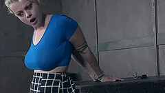 Chubby sluts Nyssa Nevers and Nadia White spanked in hardcore bondage