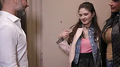 Rough throat and doggy fuck for brunette teen Francesca Di Caprio