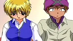 Hentai college student fucks blue haired girl of his dreams