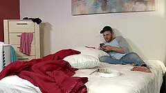 Mature blonde gay dude pounds his teen boyfriend doggy style hardcore