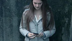 Long haired beauty Nora Riley spanked while being tied up