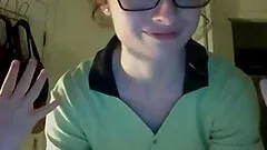 Hot Nerdy Chick Pleasures Her Sexual Cravings