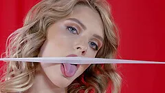 Slutty babe in white lingerie Giselle Palmer rough fucked and gets cum