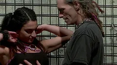 Tiny brunette babe Violet Sky abused hardcore in bondage