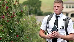 Teen gay dude seduces and pounded by a stranger at his houses