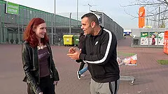 Redhead MILF Shelly picked up on the street and fucked in a car