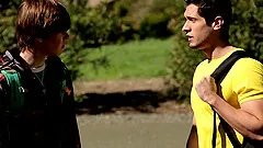 Teen gay dudes meet up[ outdoors for a hardcore doggy style fuck