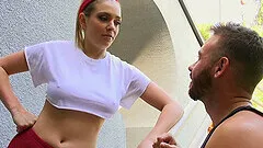 Sporty petite blonde Giselle Palmer enjoys getting fucked hard