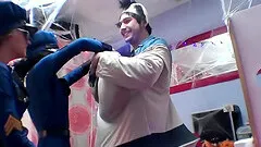 Brooke Summers gets her ass sprayed with cum at a college orgy party