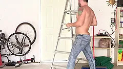 Teen blonde gay dude fucks his handyman while he does repairs