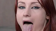 Redhead teen slut Violet Monroe throat abused in hardcore bondage