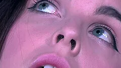 Blue eyed cutie Amarna Miller choked and abused by hard spanking