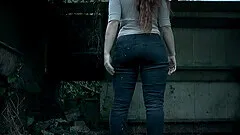 Redhead MILF slut Summer Hart tied up and tortured in the woods