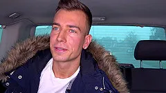 Blonde teen babe Katy gets a huge cumshot after sex in a car