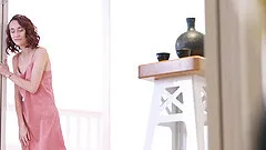 Huge creampie for redhead Miss Nimpho after riding fat dick